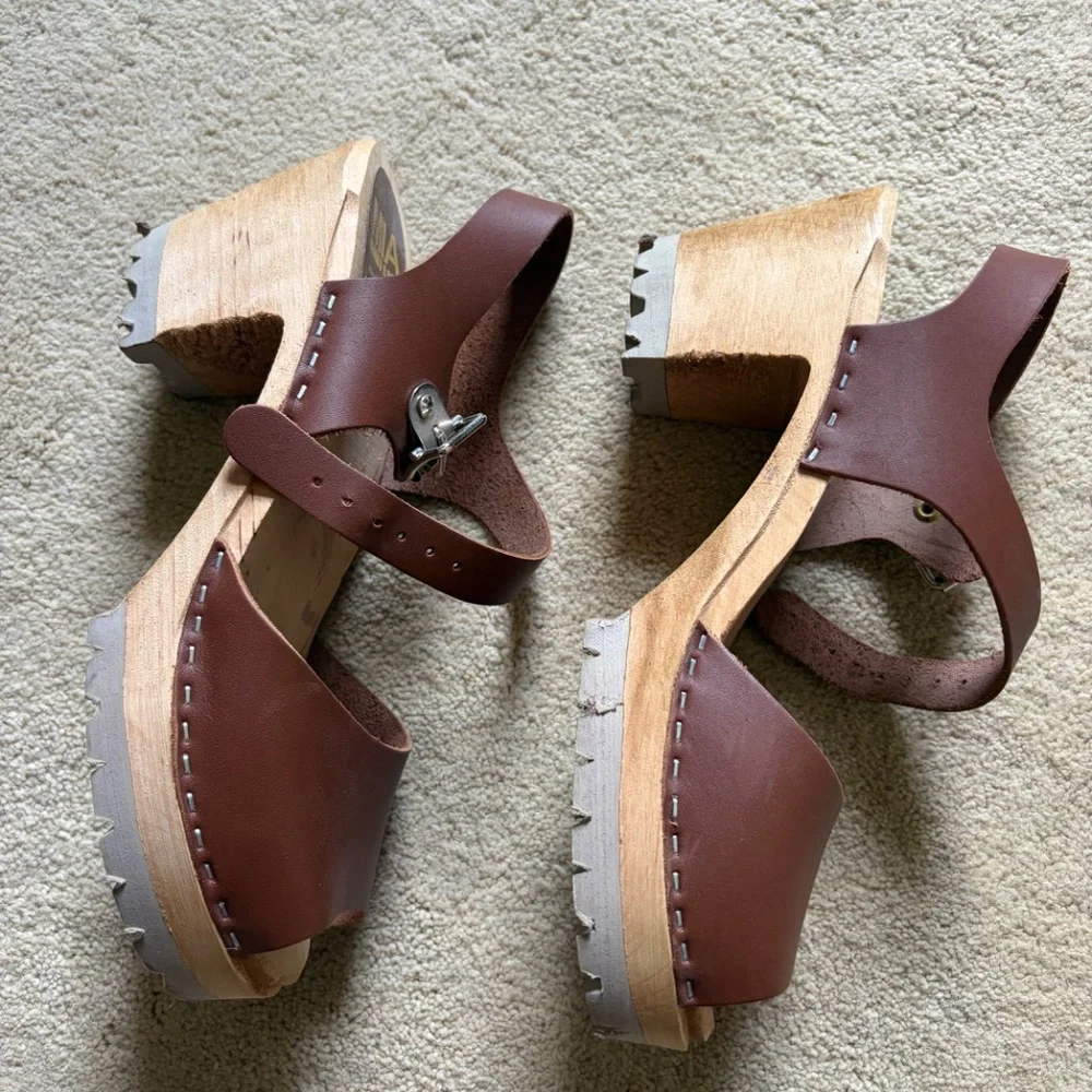 MIA Greta swedish clogs, brown leather, size 40EURO - Picture 5 of 7